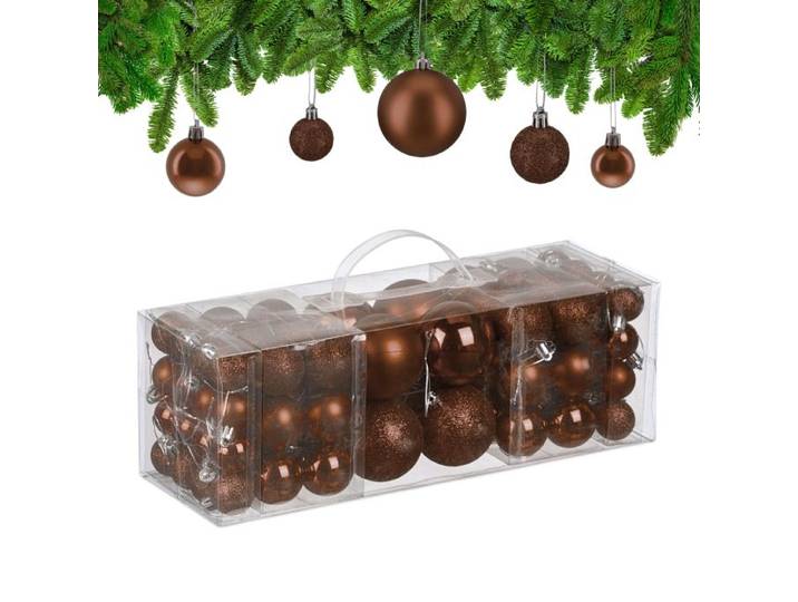 Relaxdays Weihnachtskugeln 76er Set