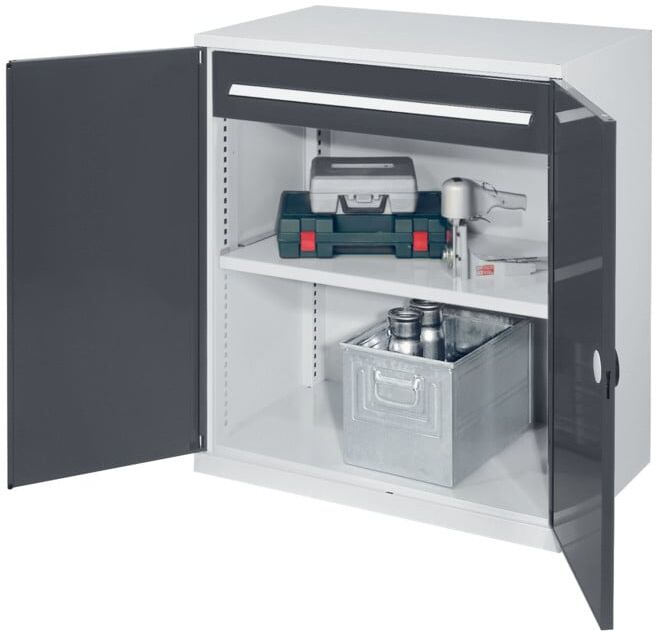 Kappes Schwerlastbeistellschrank Mod. 66 RAL 7035/7016 Doppelwandtüren mit Ausstattung (1471.07.2024)