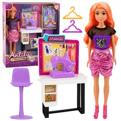 Anlily Puppen-Schneiderin, Modedesignerin, Nähmaschine, Möbelzubehör