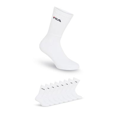 Tennissocken FILA "UNISEX CREW TENNIS FULL TERRY SOCKS", Damen, Gr. 35-38, weiß, Baumwollmischung, normal, Socken Tennissocken, mit eingestrickem Logo