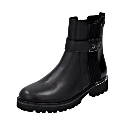 Stiefelette REMONTE "Remonte Stiefelette Leder", Damen, Gr. 39, schwarz (schwarz, schwarz), Leder, Schuhe Stiefelette