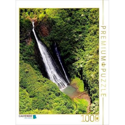 CALVENDO Puzzle Wasserfall 'Jurassic Park' | 1000 Teile Lege-Größe 64x48cm Foto-Puzzle für glückliche Stunden