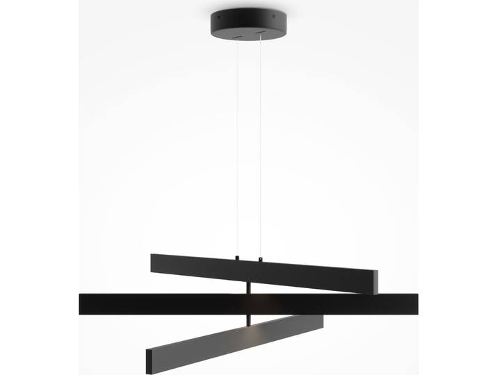Maytoni Origami LED Pendelleuchte, Hängeleuchte 3x 46W Schwarz Neutralweiss