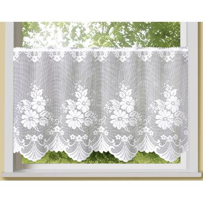 Scheibengardine WECKBRODT "Mara", weiß, B:105cm H:30cm, Polyester, Gardinen, Bistro, Gardine, Store, floral