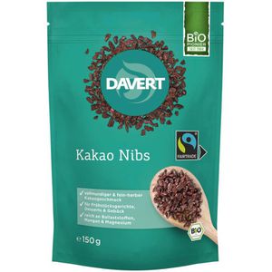 Davert Kakao Kakaonibs, geröstet, BIO, 100% Kakaogehalt, fairtrade, 150 g