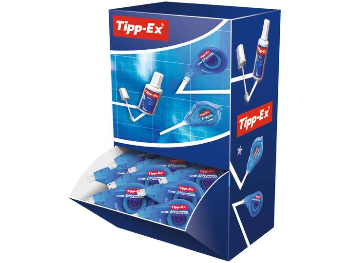 Tipp-Ex Easy Correct Roller de correction à dépose latérale - 4,2 mm x 12 m - Pack de 15 + 5 GRATUITS