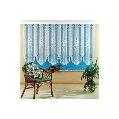 Gardine WECKBRODT "Adria" Gr. 4, weiß, B:360cm H:145cm, Jacquard, Polyester, Gardinen, Gardine, Jacquard, strukturiert, halbtransparent, floral, gebogt, Store