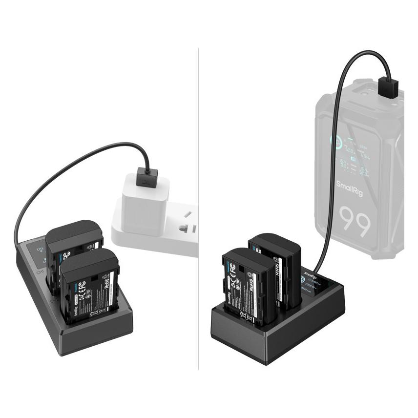 SmallRig Digitalkamera-Akku LP-E6P mit Akku-Ladegerät, Akkutyp (Kamera Akku, Kamera Akku Ladegerät) (5409)