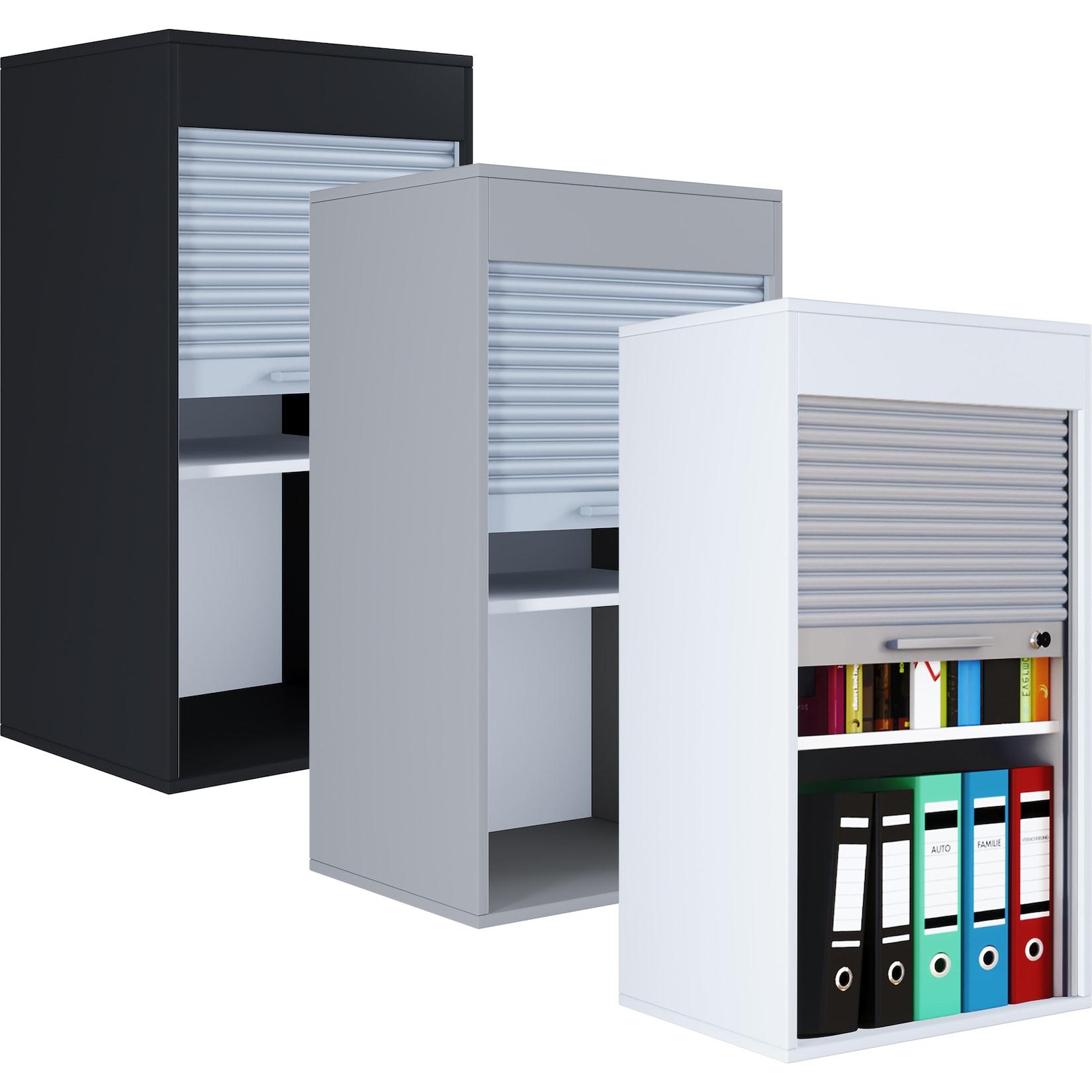 VCM Büroschrank Aktenschrank mit Rollladen Maße ca. H. 93 x B. 50 x T. 40 cm – Aktos L