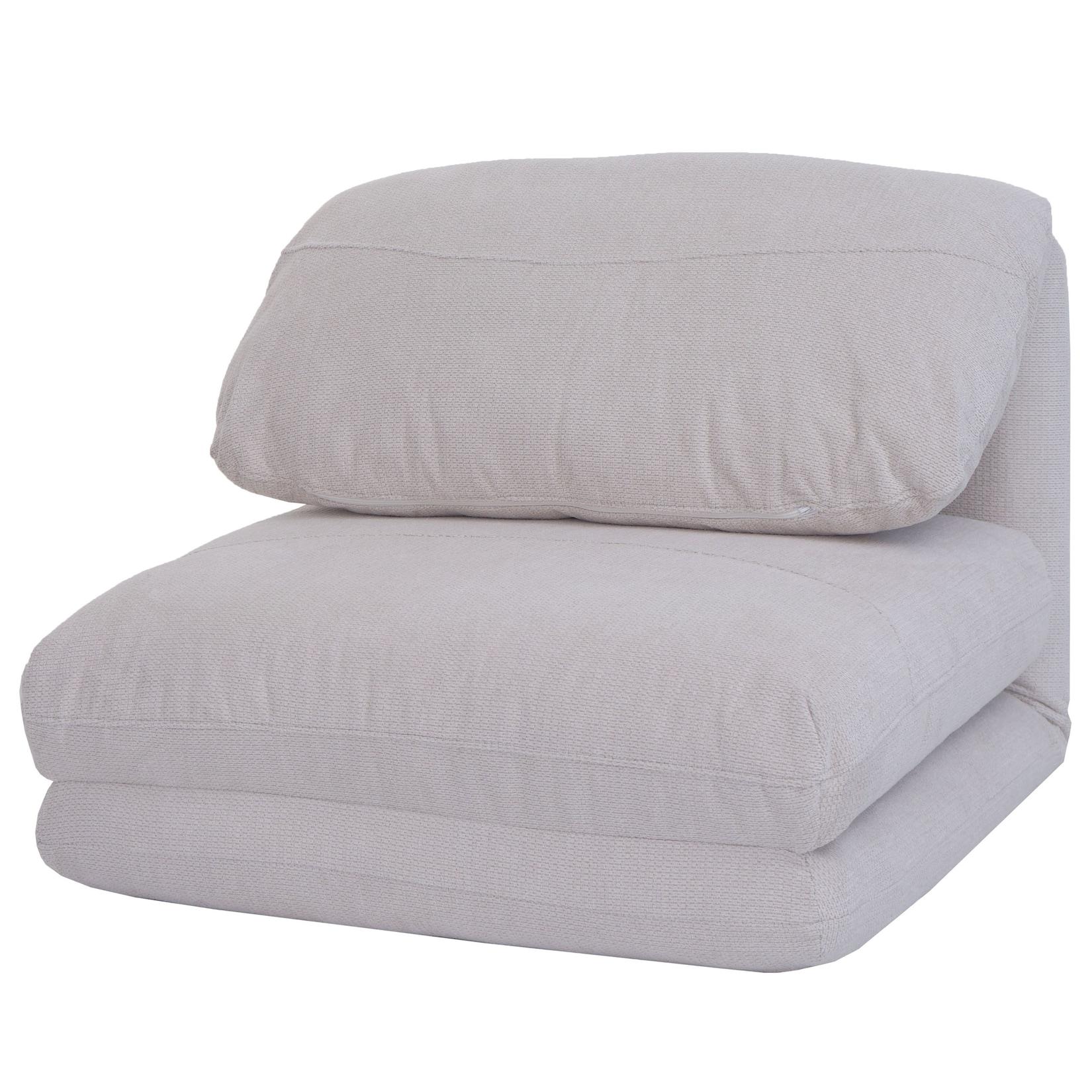 Schlafsessel MCW-E68, Schlafsofa Funktionssessel Klappsessel Relaxsessel, Stoff/Textil ~ beige