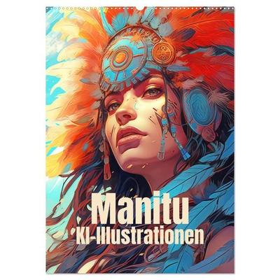 Manitu - KI-Illustrationen (Wandkalender 2026 DIN A2 hoch), CALVENDO Monatskalender