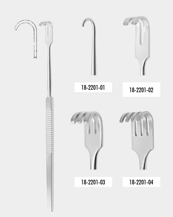 Zepf medical instruments GmbH Wundhaken stumpf, 16 cm, 1 Zinkig, 2 x 20 mm 18-2201-01