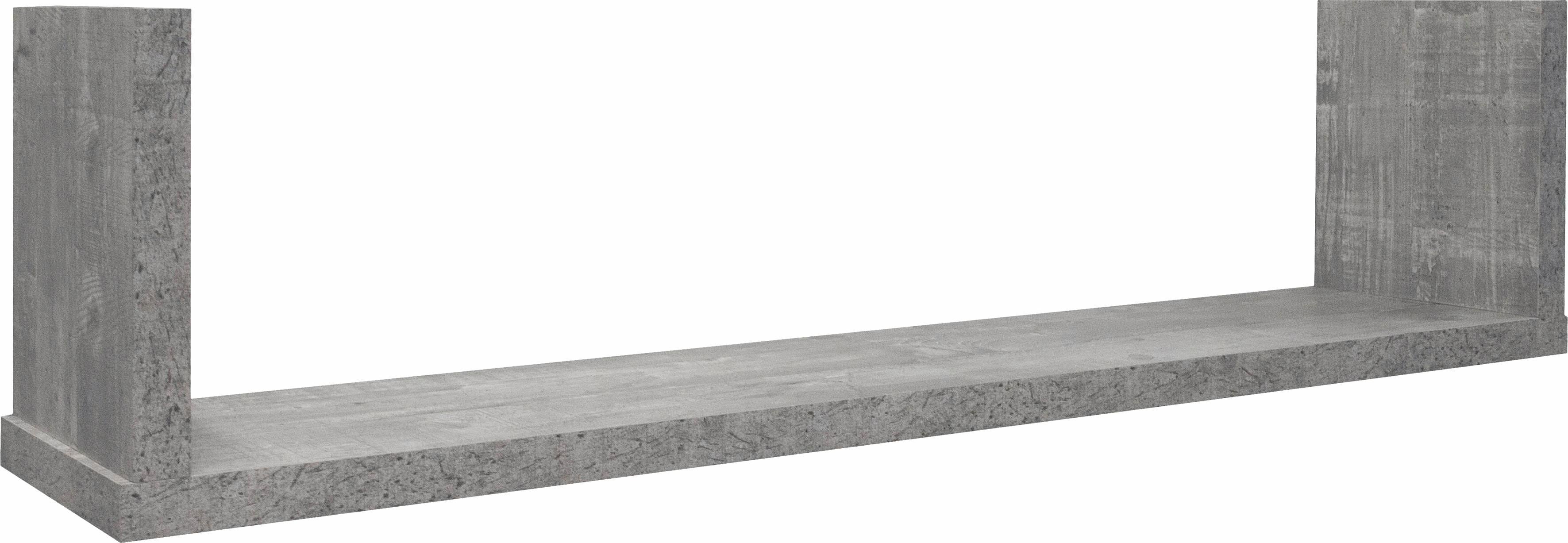 Wandregal MÄUSBACHER "Mio", grau (betonfarben), Regale, Wandregal betonfarben Einheitsgröße