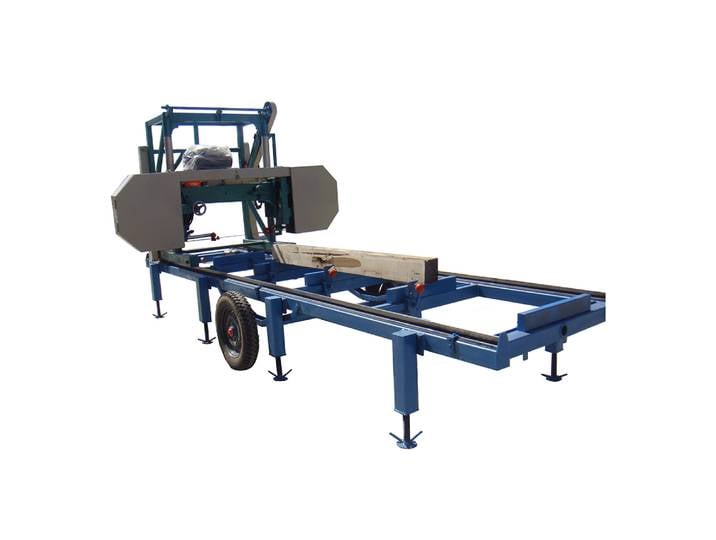 Scierie portative à ruban, machines à scier le bois avec remorque