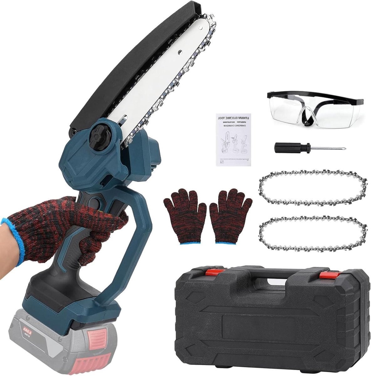 Bosch Accu Kettingzaag met Borstelloze Motor, Blauw (zonder accu)