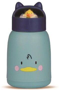 Youfap Market Three Dimensional Cartoon Animal Water Bottle, Leakproof Glass Cup, Cute Gift For Students blue