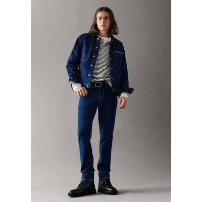 Slim-fit-Jeans PEPE JEANS "schmal geschnittene Jeans SLIM JEANS HATCH", Herren, Gr. 32, Länge 32, blau (schwarz enzyme), 99% Baumwolle, 1% Elasthan, Jeans Slim-fit-Jeans