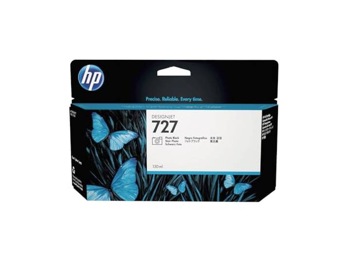 HP 727 Noir Photo\, Cartouche Encre Originale Compatible avec DesignJet T930\, T1500\, T1530\, T2500\, T2530\, 130 ml (B3P23A)