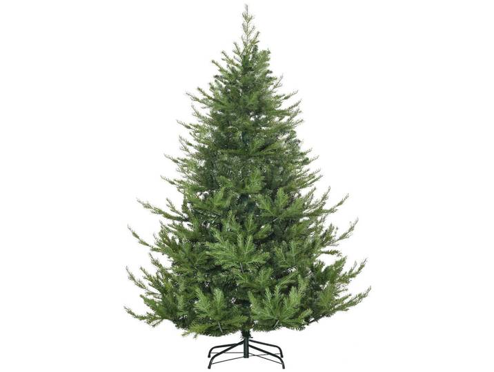 Homcom 180 cm Weihnachtsbaum Künstlich Christbaum Dichte Zweige für Weihnachtsfest, Grün, Kunststoff, 180 cm, Dekoration, Weihnachtsdekoration, Christbäume & Zubehör