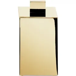 Corner Badezimmerbehälter 6 x 11 cm goldfarben mit Deckel