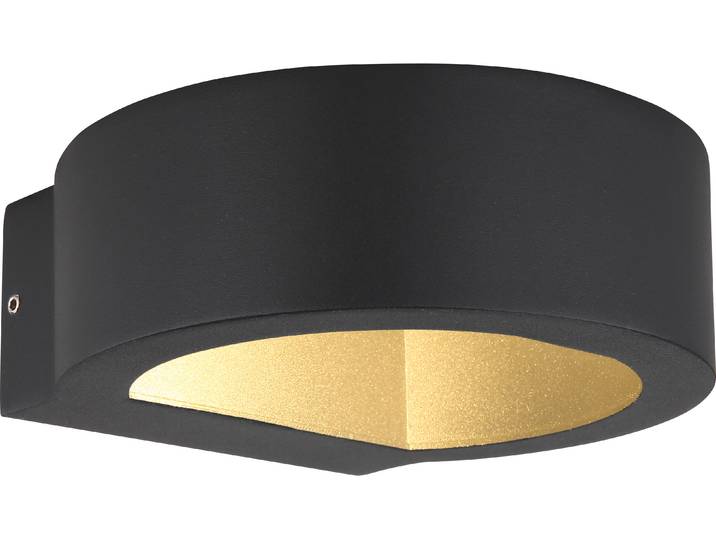 Globo Lighting Außenleuchte Aluminium schwarz matt, Glas klar, Richtung Lichtschein: auf- und abwärts, IP54, BxH: 160x55mm, AL: 156mm, inkl. LED 6W 230V, 680lm Source, 200lm Output, 3000K
