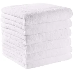 BettwarenShop Handtuch Serie Premium Handtuch 6er Pack 50x100 cm | weiss - weiß