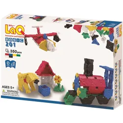 LaQ Japanischer Lernkonstrukteur "Basic 201" (350 Teile, 9 Diagramme, 6 Farben)