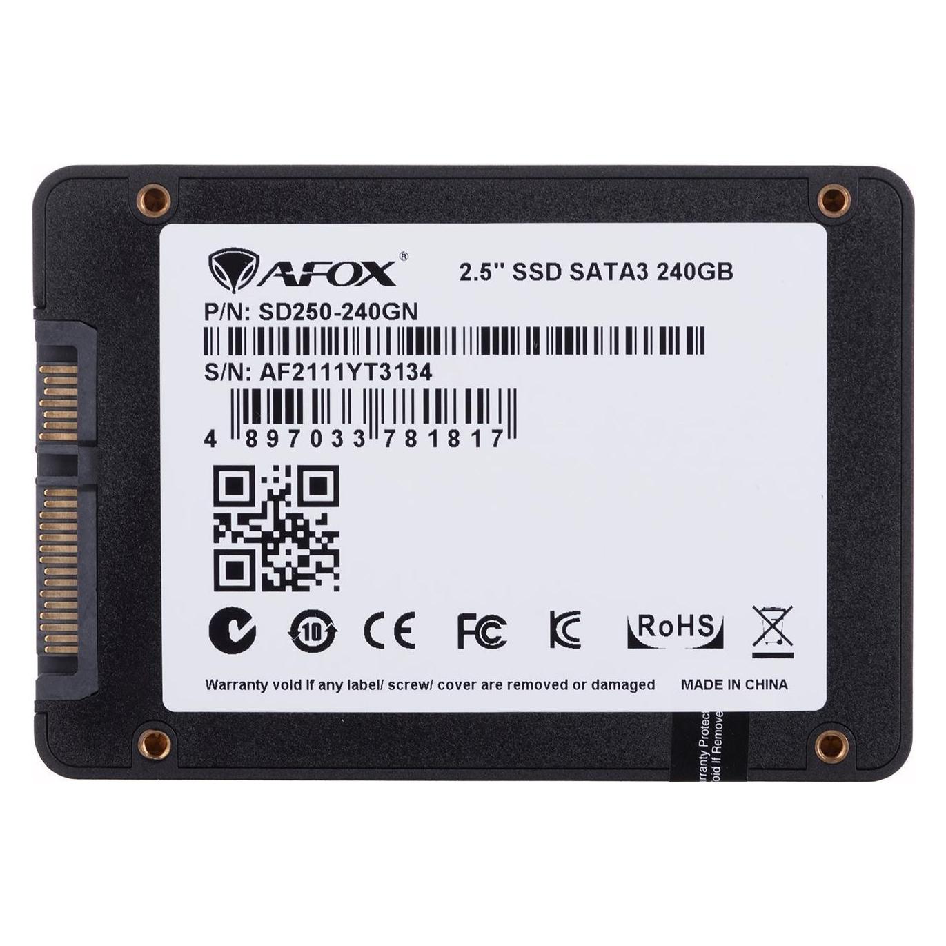 AFOX SSD 240GB 2.5" SATA III 6Gb/s 240GN SD250 (240 GB, 2.5") (SD250-240GN)