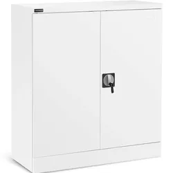 Fromm & Starck Metallschrank - 102 cm - 2 Regalböden - weiß