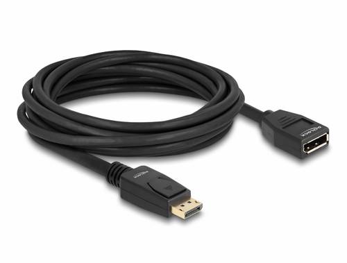 Delock DisplayPort Anschlusskabel DisplayPort Stecker, DisplayPort Buchse 5m Schwarz 80004 4K UHD, vergoldete Steckkontakte