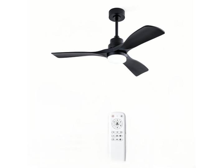 Bexevue Deckenventilator & LED Beleuchtung Vor-/Rücklauf reversibler DC-Motor, Schwarz, Kunststoff, LED integrated, 107x41x107 cm, Lampen & Leuchten, Innenbeleuchtung, Deckenleuchten, Deckenleuchten