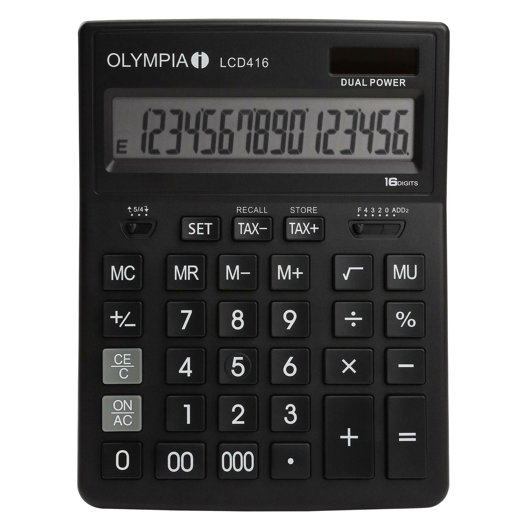 Genie Tischrechner LCD-416 (Batteriebetrieb, Solarenergie) (4676)