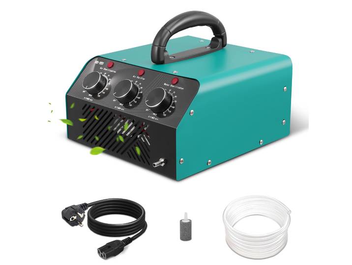 Générateur d'ozone 60000mg/h, purificateur d'air domestique à haute efficacité, minuterie de 120 minutes, machine à ozone pour éliminer la moisissure et la fumée