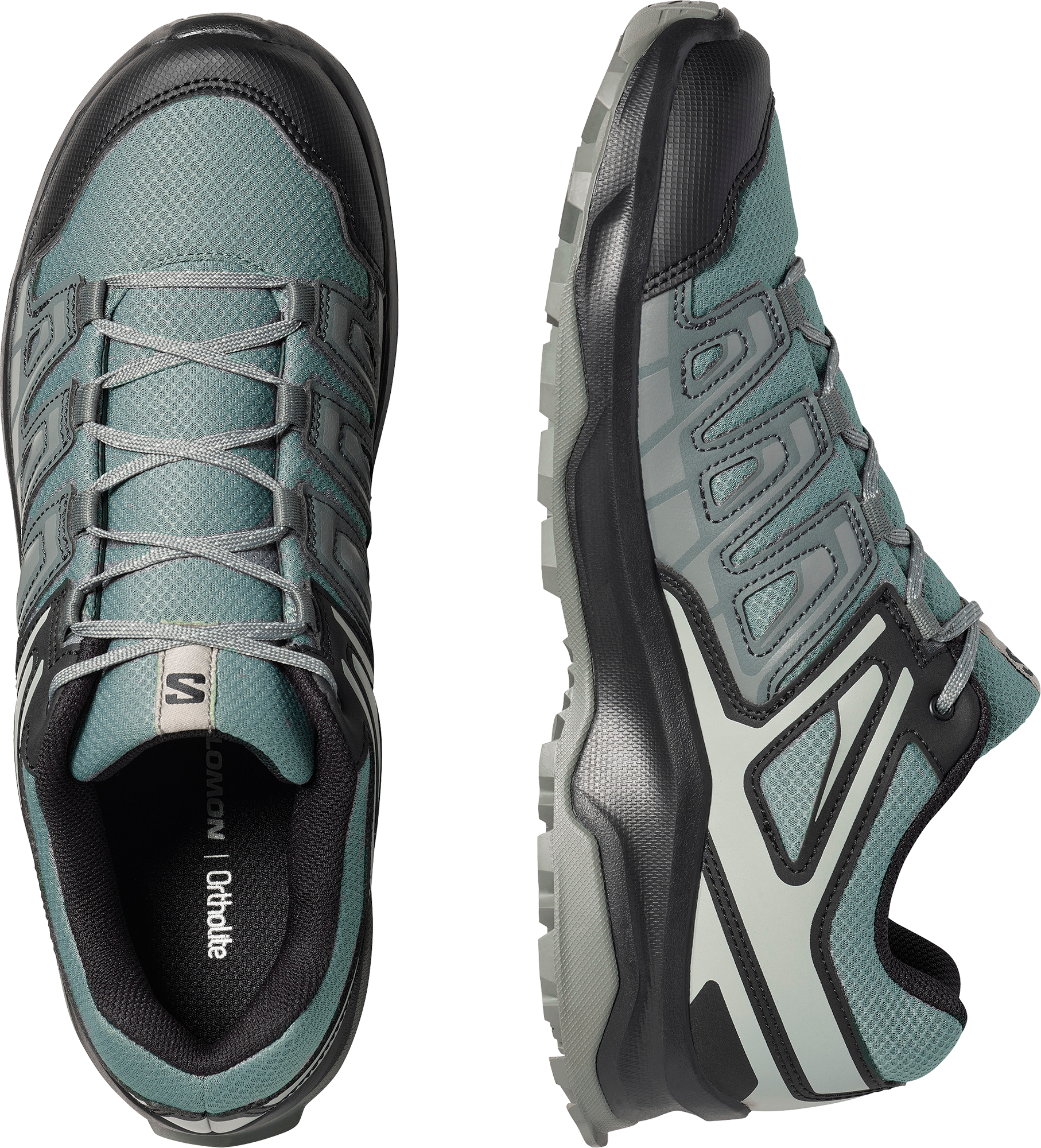 Wanderschuh SALOMON "EXTEGRA", Herren, Gr. 44, grau (sedona sage, schwarz, wrought iron), Synthetik, Textil, Schuhe Wanderschuh sedona sage, schwarz, wrought iron 44