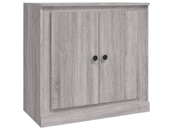 Fisinber Sideboard Grau Sonoma 70x35,5x67,5 cm Kommode Holzwerkstoff Kompakter Beistellschrank in Grau Sonoma für Wohnzimmer und Flur mit reichlich Stauraum und stabiler Ablagefläche.