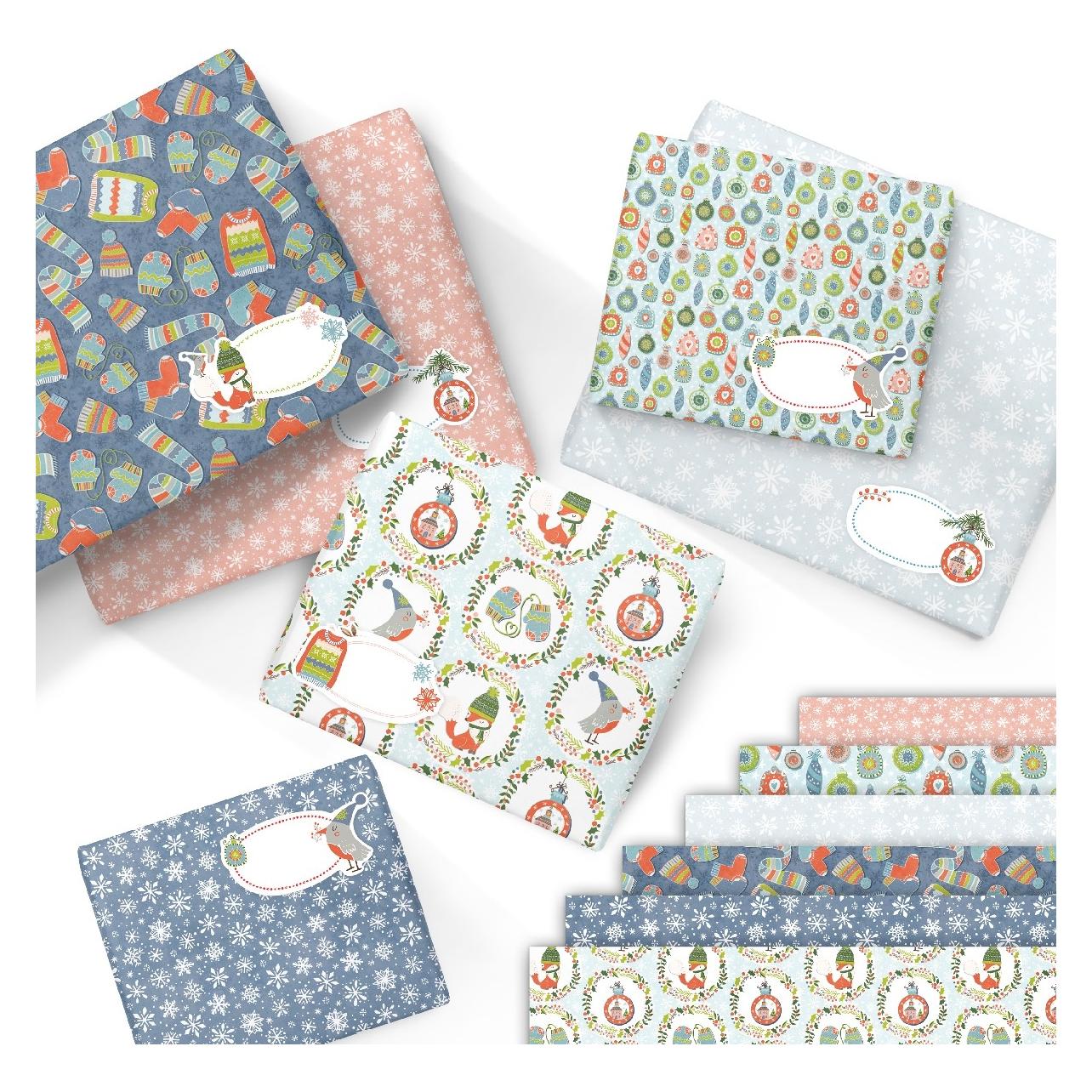 Papierdrachen Geschenkpapier Set Weihnachten - Cozy Christmas (6x) (77420644)