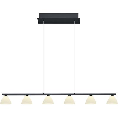 LED Pendelleuchte "MONA", schwarz, 6, 1 Stk., HELL HÖLLISCH GUTES LICHT, Leuchten, Tastdimmer, Stufenlos höhenverstellbar, LED Pendelleuchte