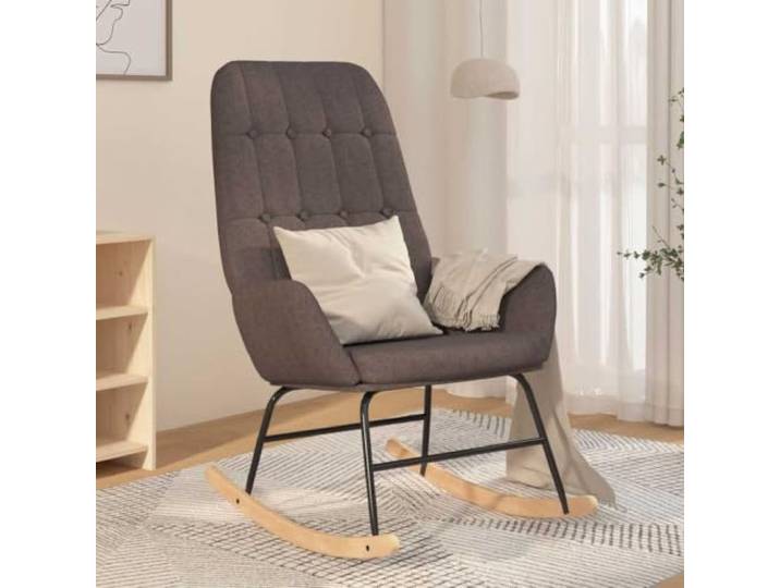 smnyxs Schaukelstuhl, dunkelgrau, bequemer Stoff, mit Armlehnen Weicher Stoff, optimale Polsterung, robuste Konstruktion, einzigartiges Design, reibungslose Bewegung, täglicher Gebrauch