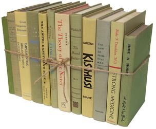 Booth & Williams Decorative Books - Vintage Lemongrass Book Bundles - Light Green Books by the Foot