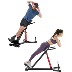 VEVOR multifunktionale Hyperextensionsbank Rückenstrecker Rückenverlängerung römischer Stuhl (Kohlenstoffstahl) 158 kg belastbare rollbare Rückentrainer Fitness-Hantelbank Heim-Fitnessstudio