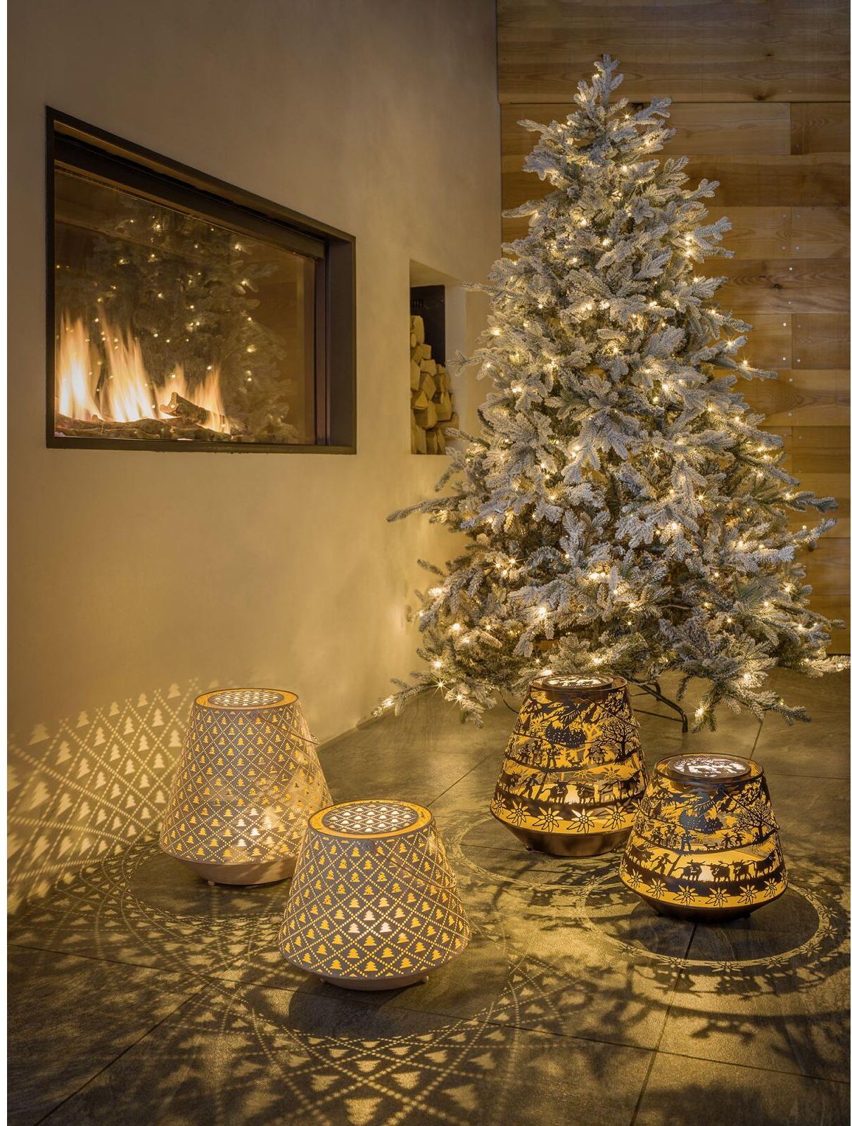 STT LED Laterne "Nova swissness", gold, Ø 26cm H: 23cm, Leuchten, LED Laterne gold Ø 26cm H: 23cm