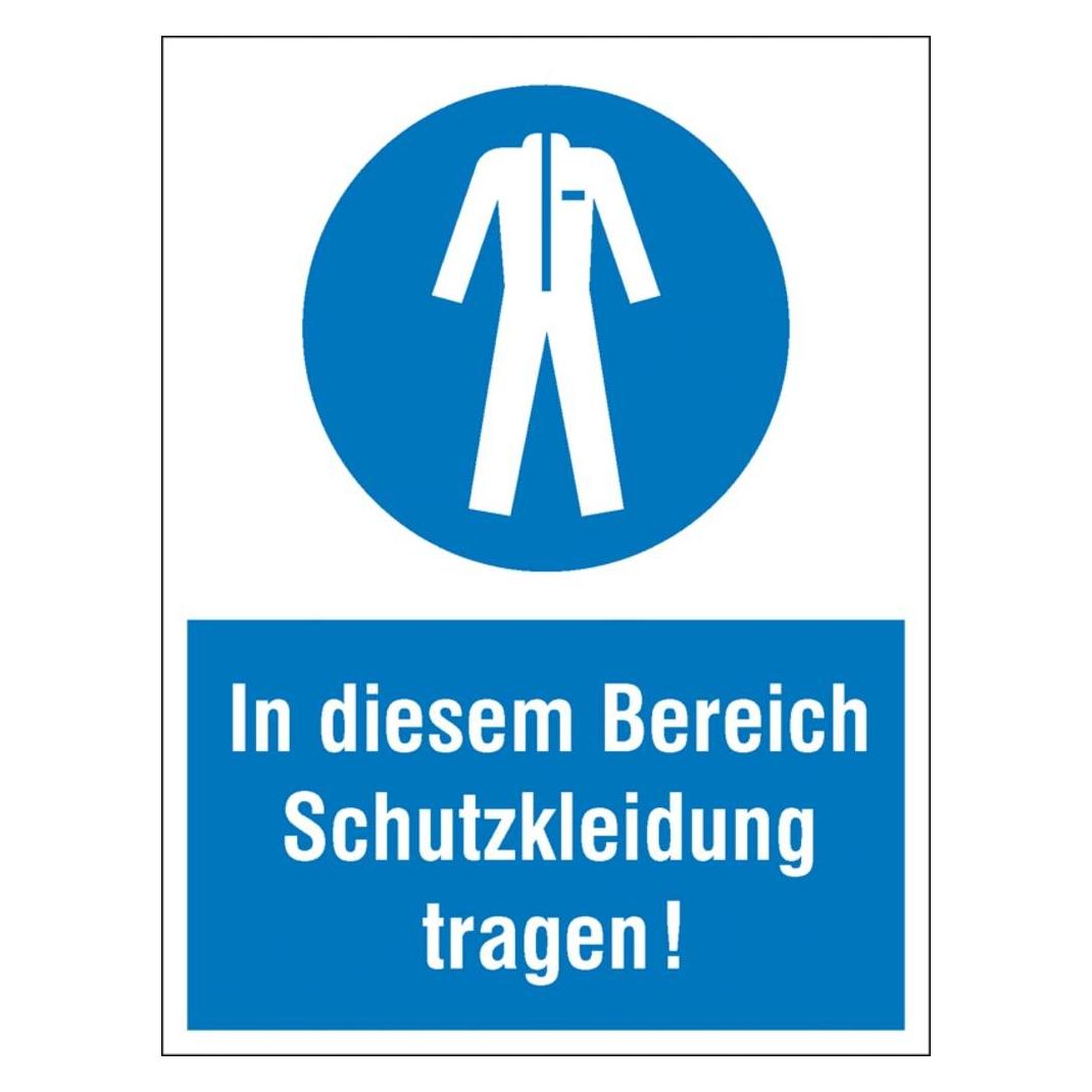 SafetyMarking Kombischild In diesem Bereich Schutzkleidung tragen (43.0421)