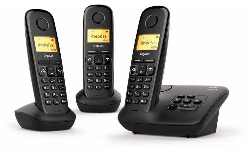 Gigaset A270 A Trio draadloze telefoonset, zwart