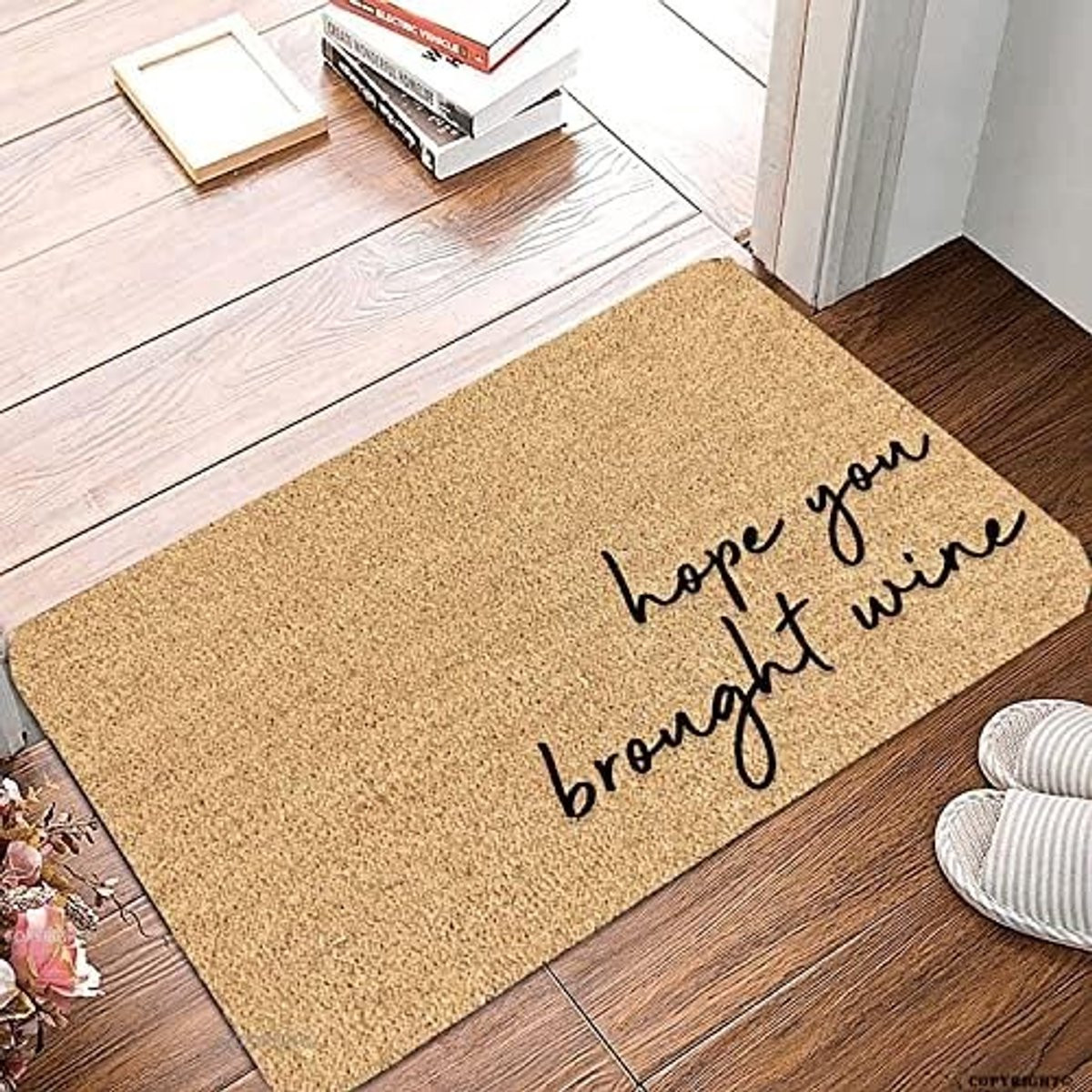 Kattendeurmat met grappige welkomsttekst - Antislip tapijt - 60 x 90 cm