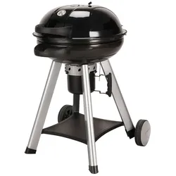 TAINO NEO Holzkohle-Kugelgrill mit klappbarem Deckel Kettle-Grill Ø 57cm Schwarz