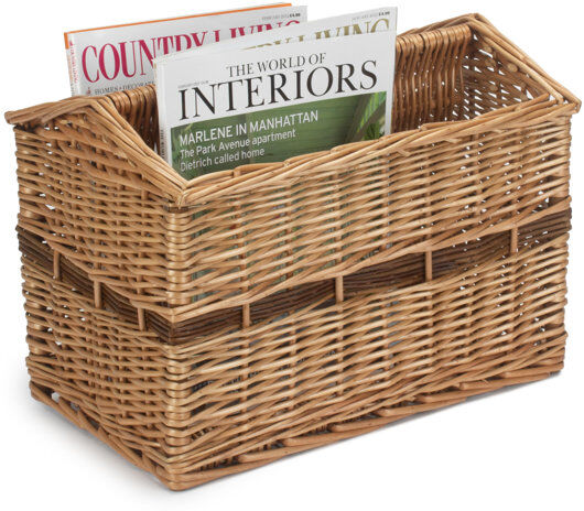 Highland Dunes Wicker Magazine Rack Holder Brown 28cm H X 38cm W X 25cm D