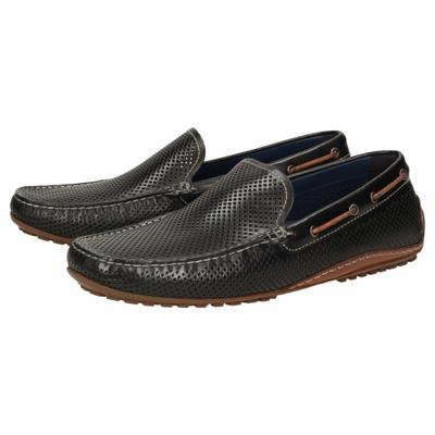 Slipper SIOUX "Carulio-706", Herren, Gr. 44.5 (UK 10), schwarz, Obermaterial: 50% Kalbsleder CAL. 50% Kalbsnappaleder CANA. 100% Gummi rubber., Schuhe Slipper