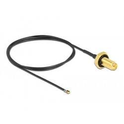 Delock WLAN-Antennen Anschlusskabel [1x RPSMA-Buchse - 1x IPEX-Stecker] 0.5 m Schwarz 12661
