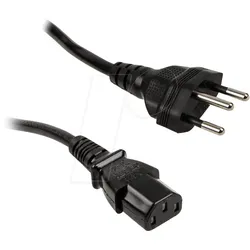 KOLINK 01572 - Kolink Netzkabel, CH Stecker, 1,8 m, schw, C13 gerade