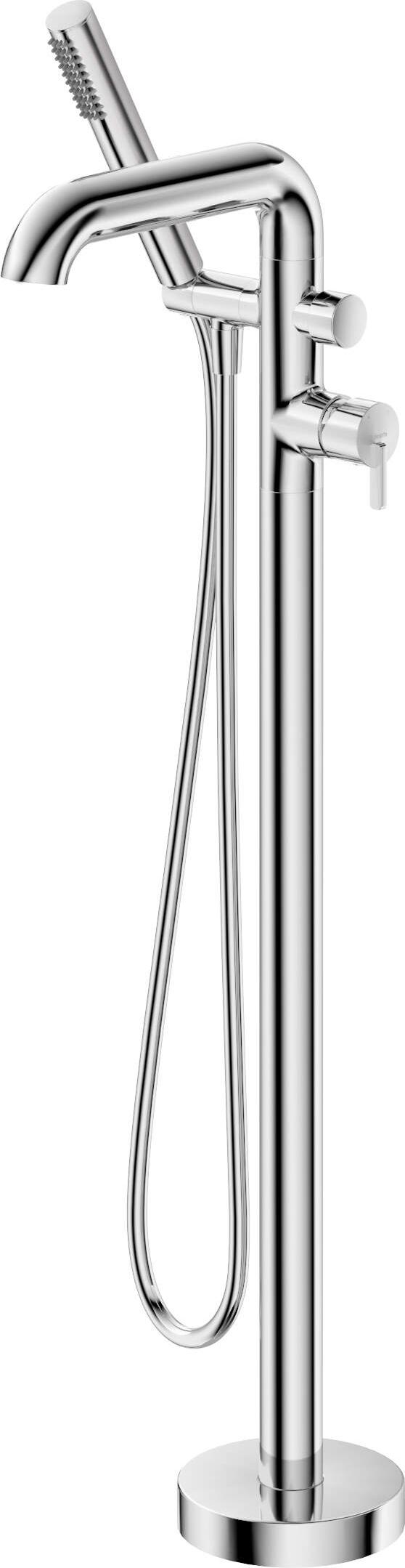 Freestanding bathtub mixer with shower set